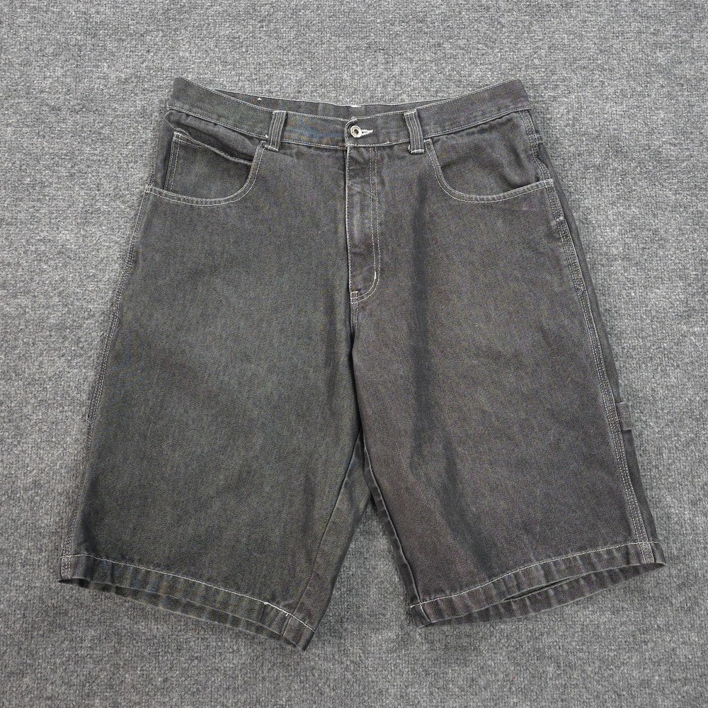 Vintage FUBU Shorts Mens 36 Gray Platinum Fat Albert Denim‎ Hip Hop Streetwear